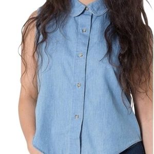 AA Denim Sleeveless Crop